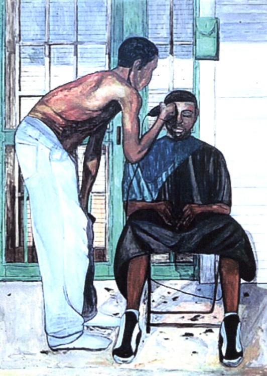 Willie Birch: The Barbershop