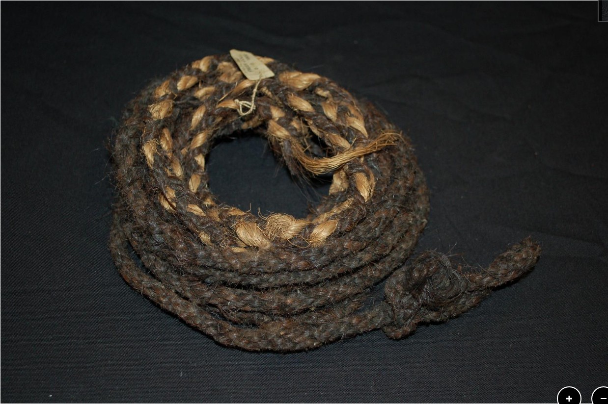 Human Hair Rope from the Grand Ronde Reservation