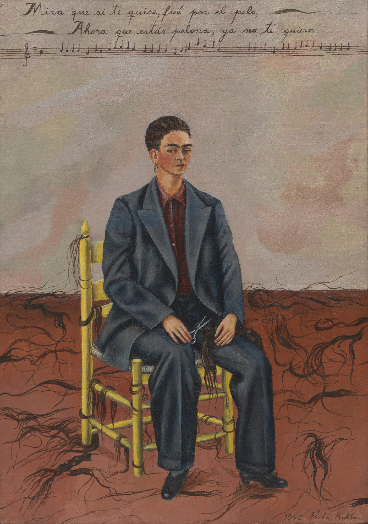 Frida Kahlo: Self-Portrait with Cropped Hair